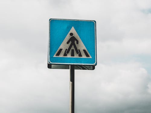 Free Blue and White Arrow Sign Stock Photo