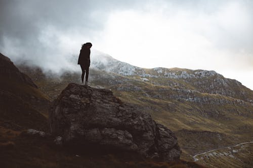 Person Standing on a Rock 