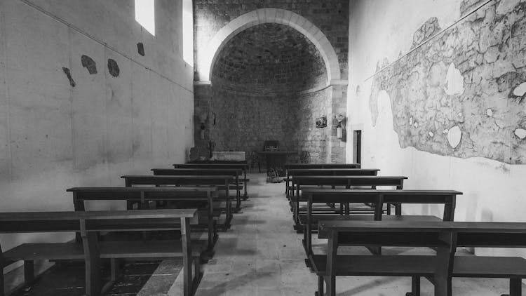 Inside Of An Old Chapel 