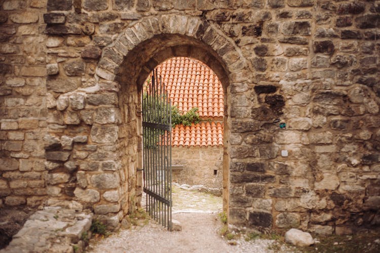 Gate In Stone Wall