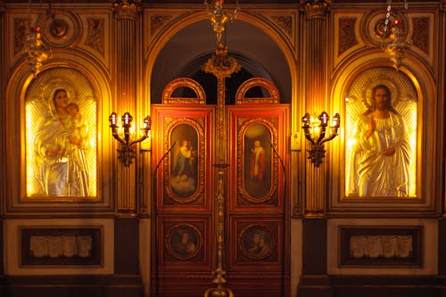 Illuminated Catholic Altar 