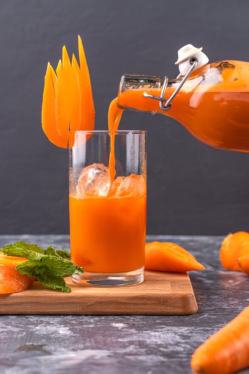 A Glass of Fresh Carrot Juice
