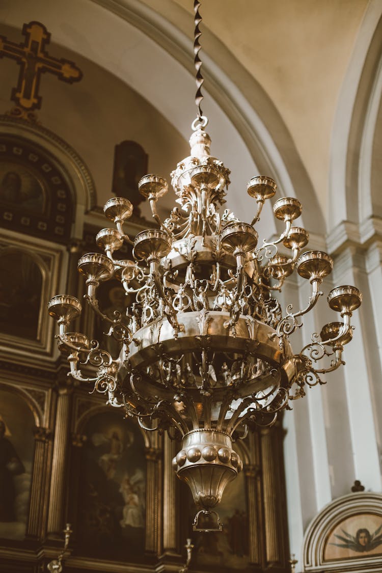 Hanging Brass Chandelier 