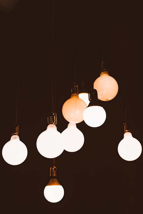 White and Brown Pendant Lamps