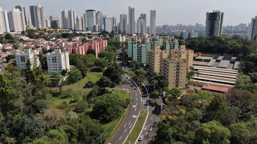 Aerial View of City Buildings