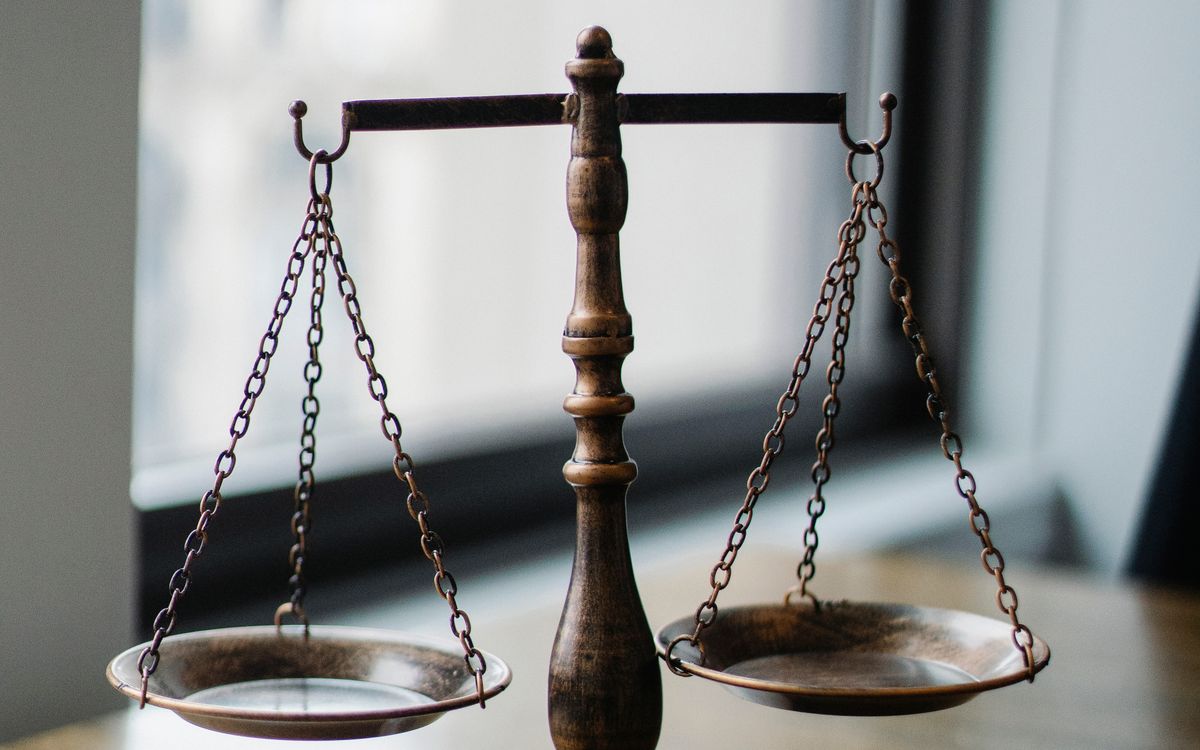 Gavel and legal books on a desk