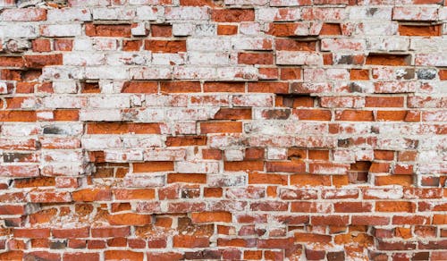 Brown and White Brick Wall