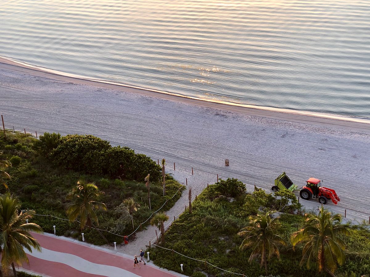 Aerial coastline near Northeast Florida