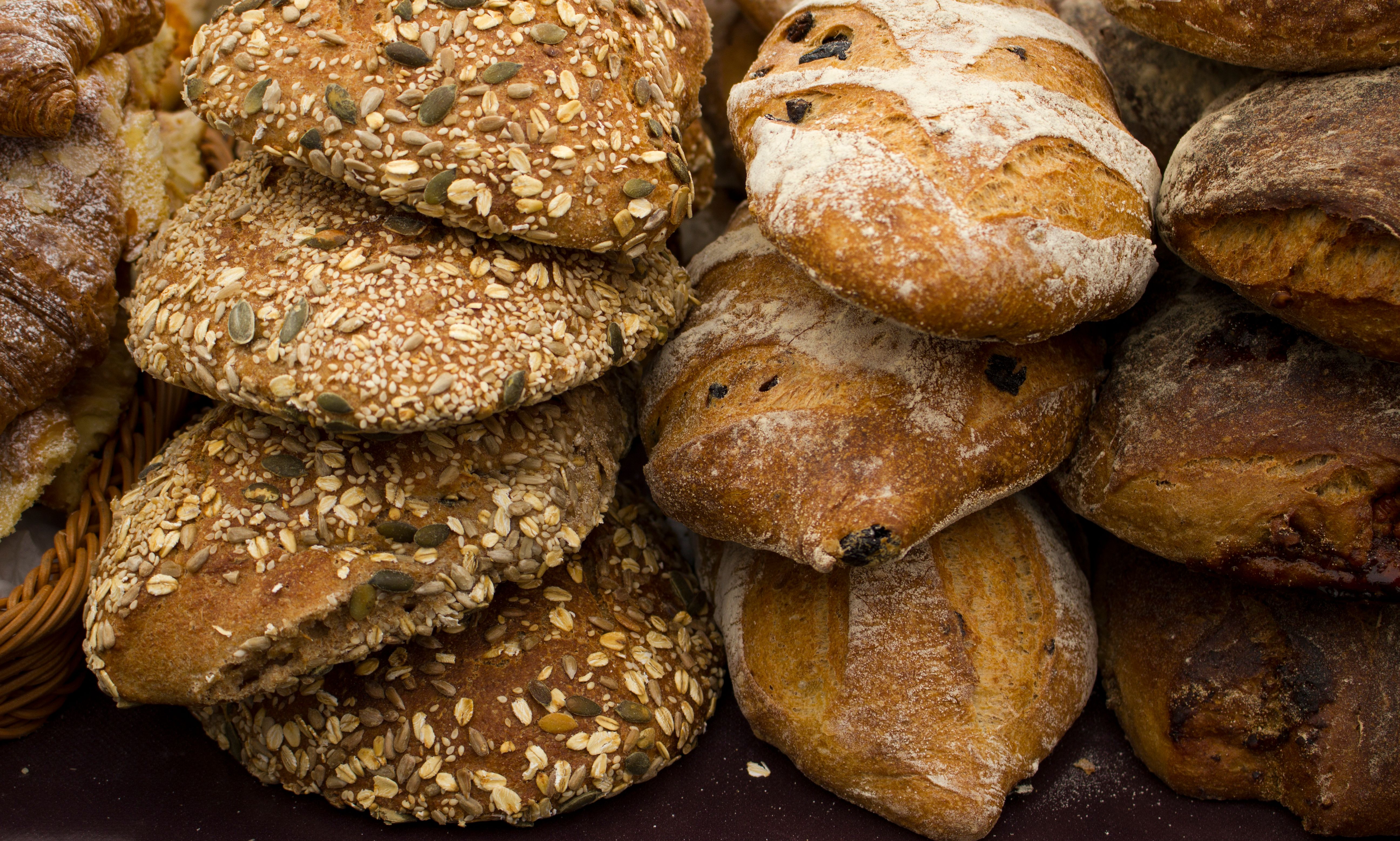 seeded whole wheat artisan loaves of bread