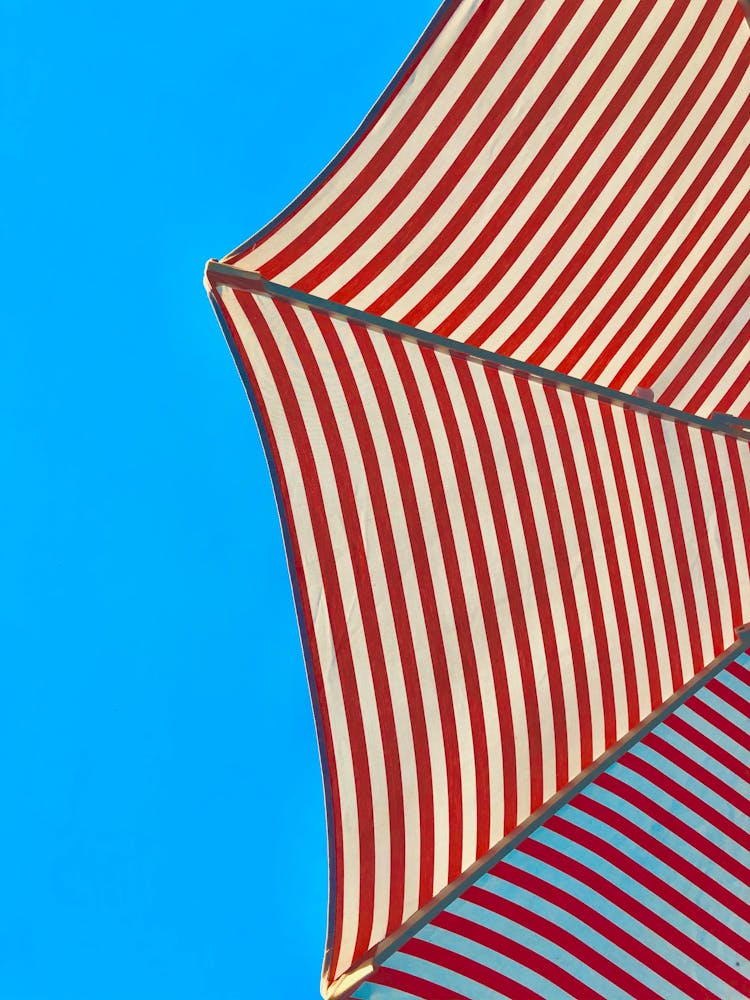 Red And White Stripes Umbrella