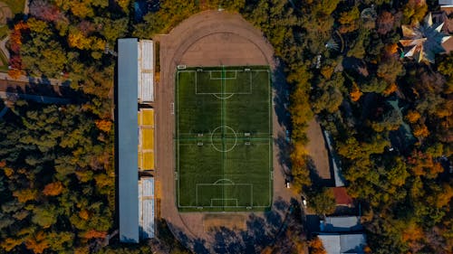 Aerial Footage of Soccer Field