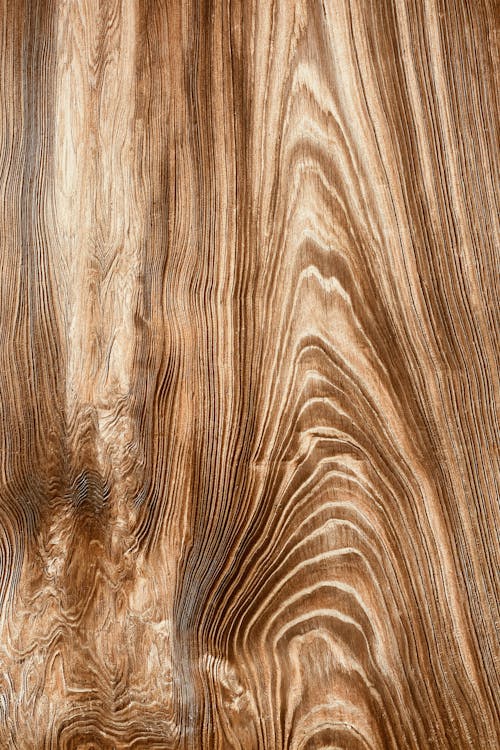 Free Background with wooden board texture with longitudinal natural pattern on panel of timber structure with even surface of parquet inside Stock Photo