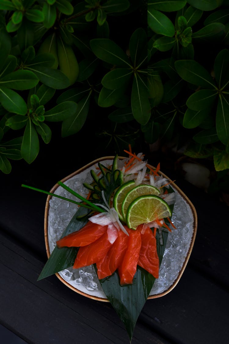 Salmon Dish Beside Green Plants