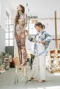Artist Painting on Woman's Body