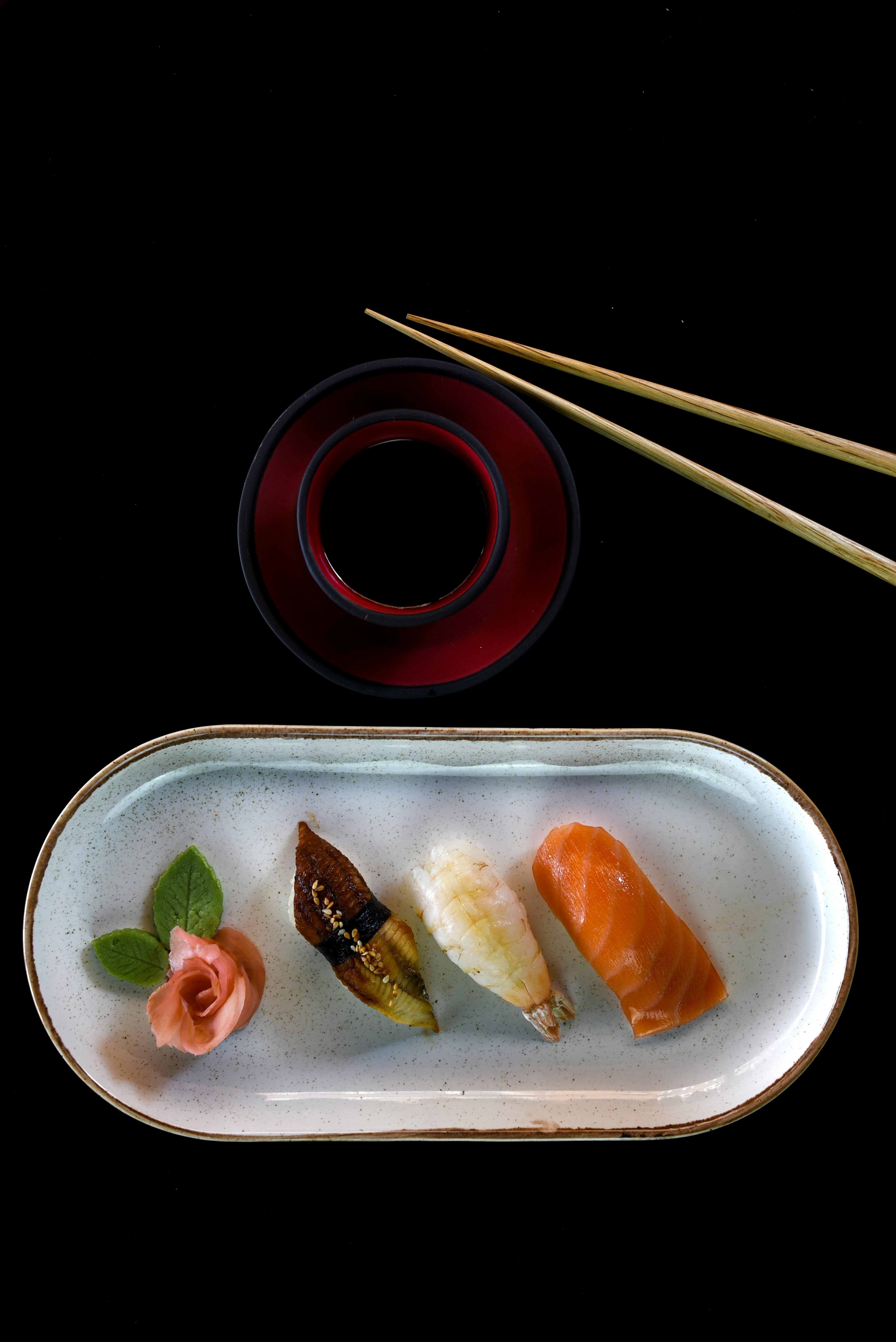 Sushi on White Ceramic Plate · Free Stock Photo