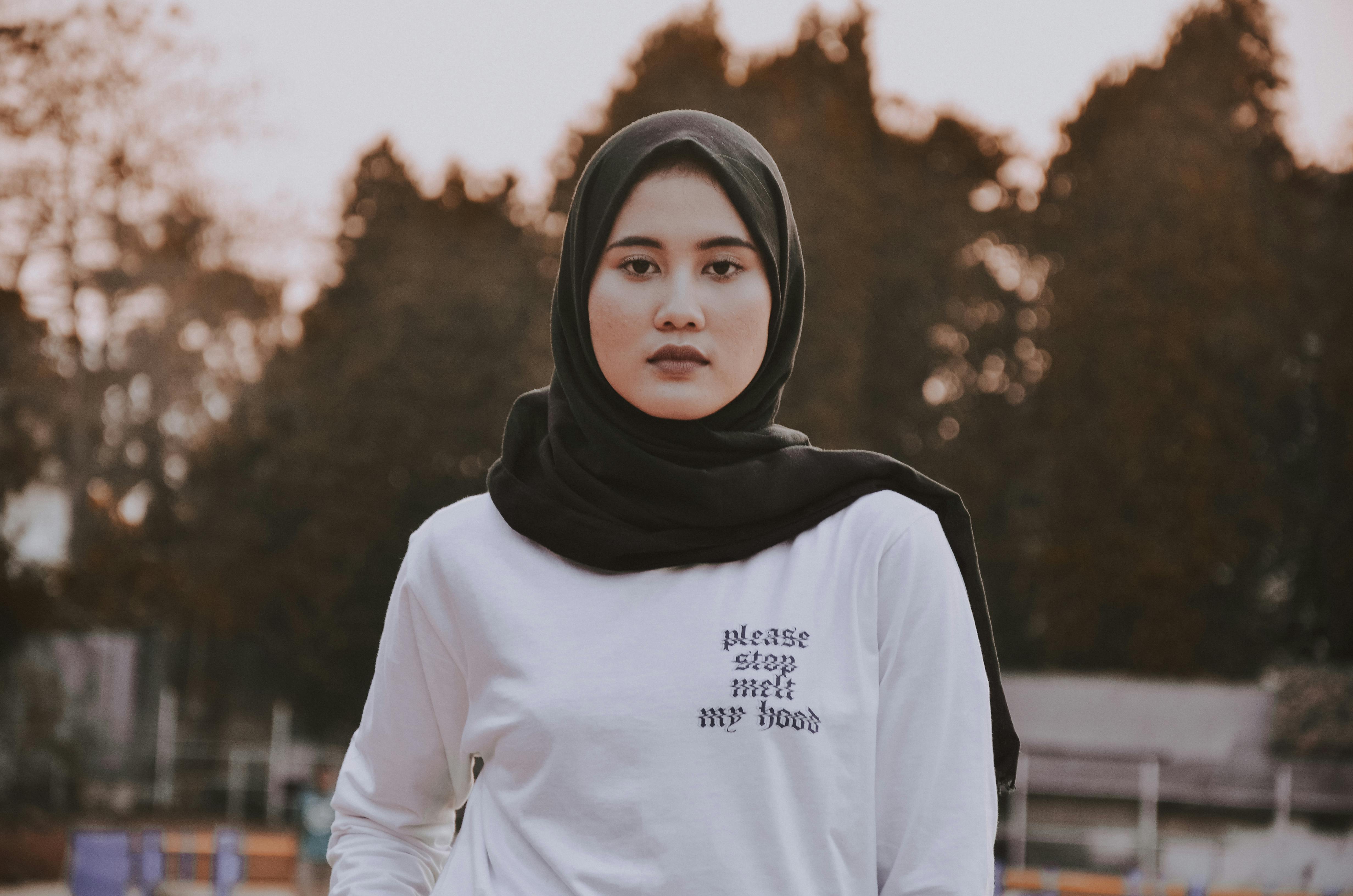 black hijab woman