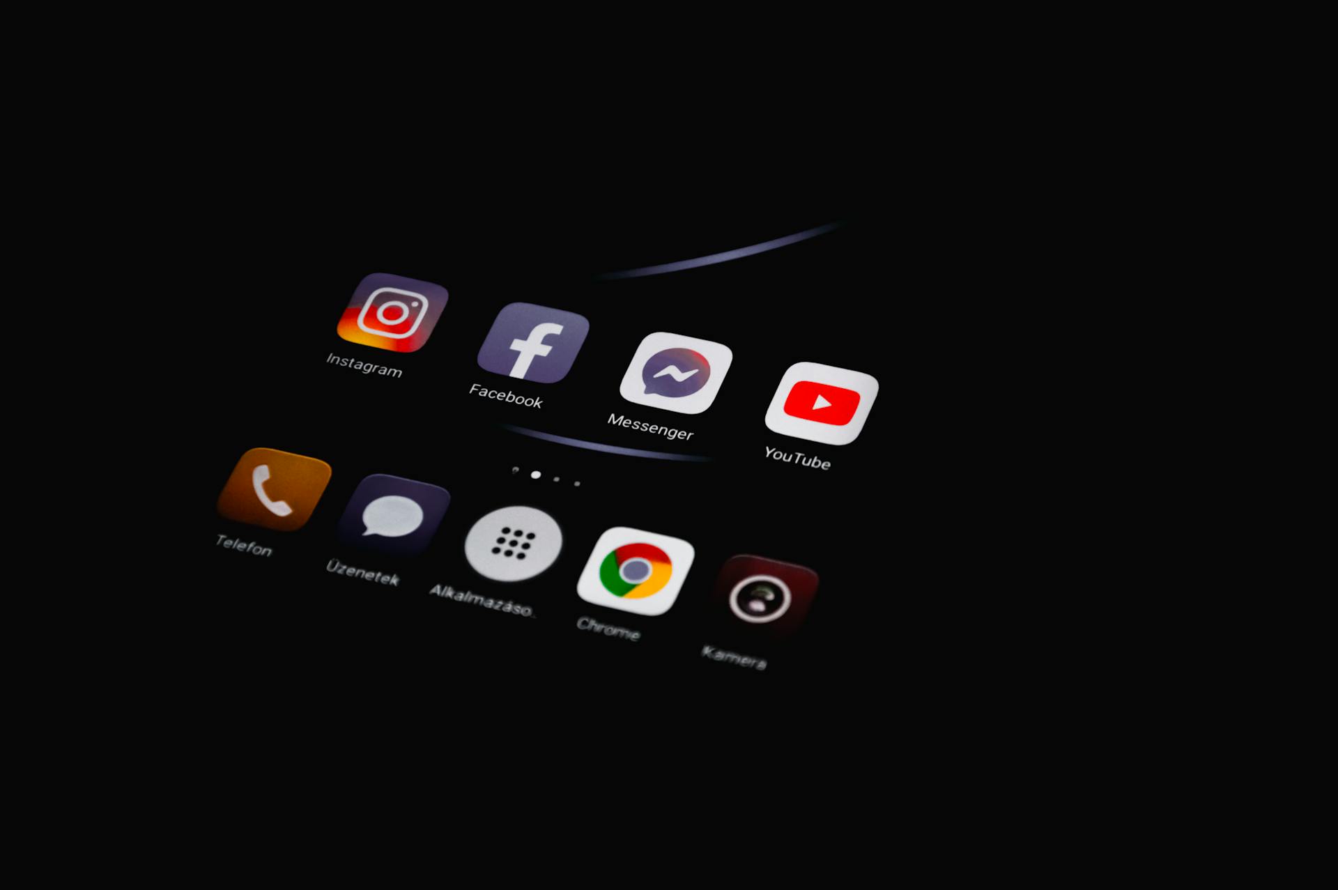 Close-Up Shot of App Icons