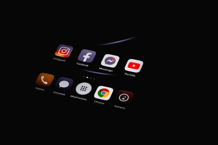 Close-Up Shot Of App Icons