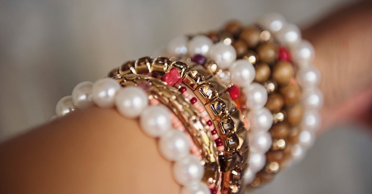 Selective-focus Photography of Bracelet Lot