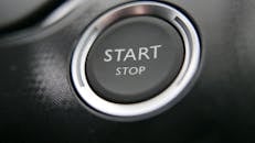 Close Up Shot of a Keyless Push-Button Start
