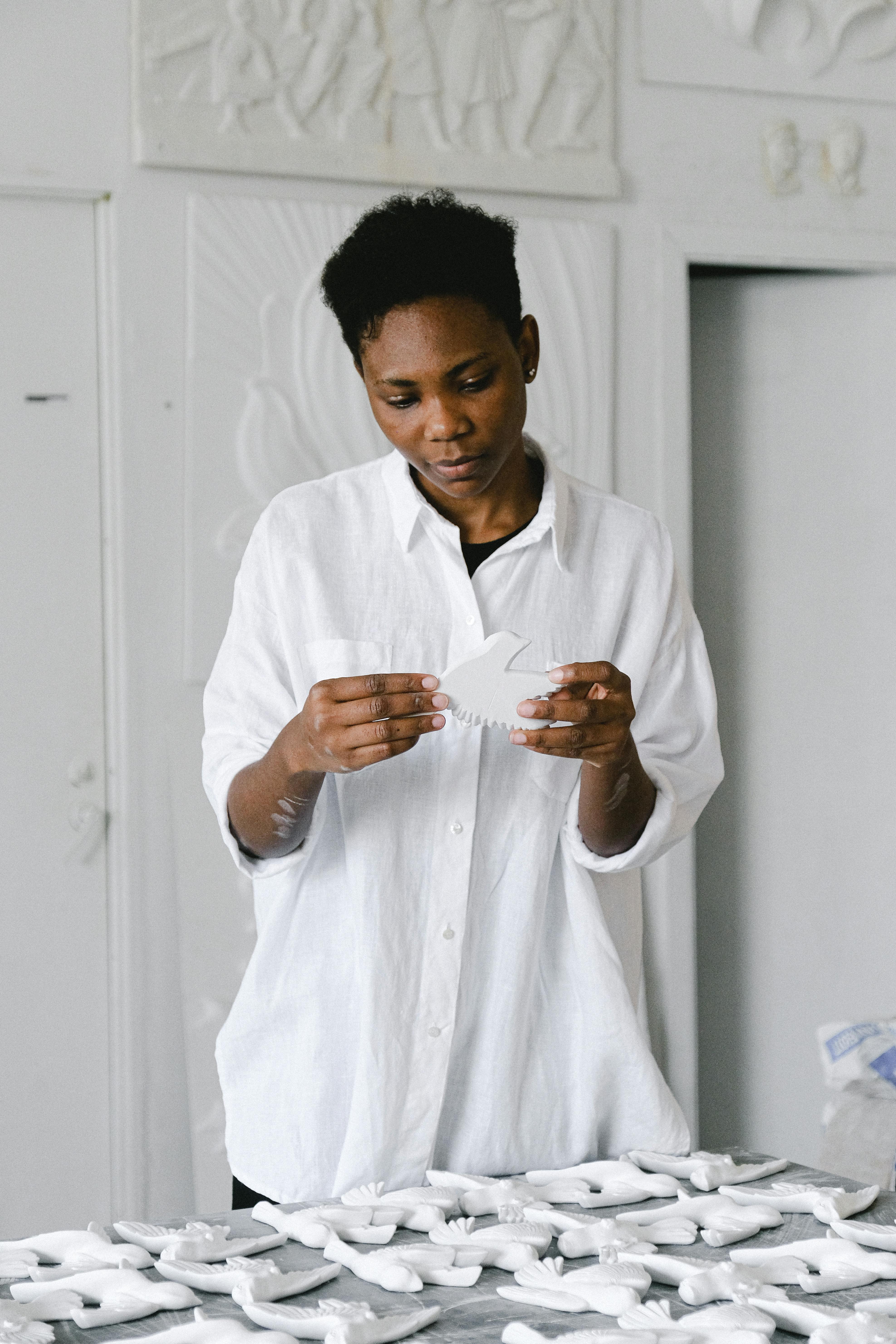 portrait of woman manufacturing