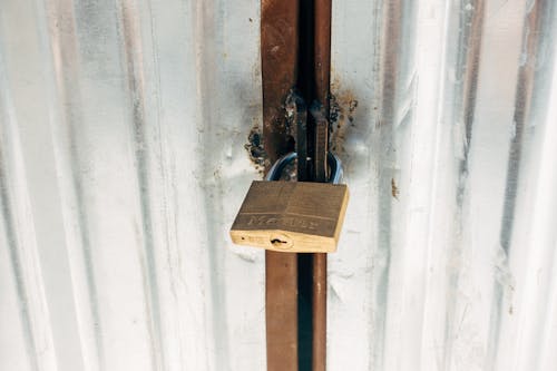 Padlock Locked on Gate 