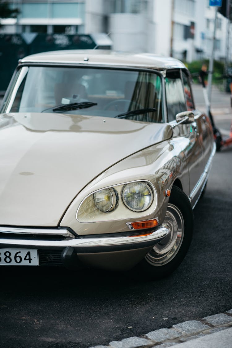 Citroen Car Parked On Road 