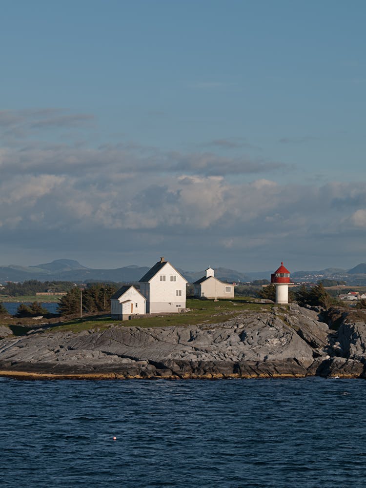 Flatholmen Lighthouse In Sola Municipality In Rogaland County, Norway