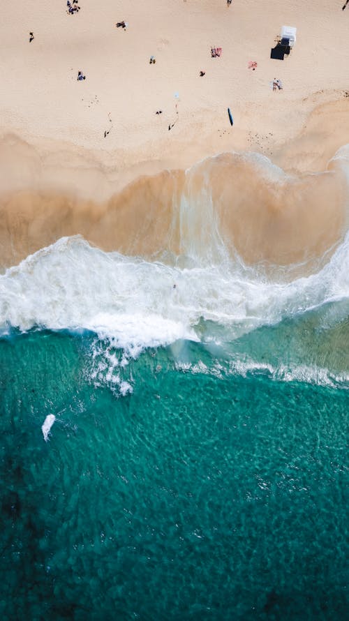 Photos gratuites de angle élevé, étendue d'eau, mer