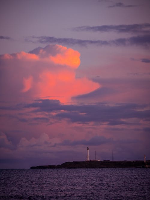 Sea Under Purple Sky