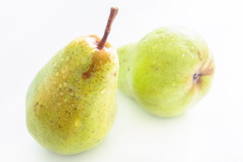 Pear prepared for baby-led weaning