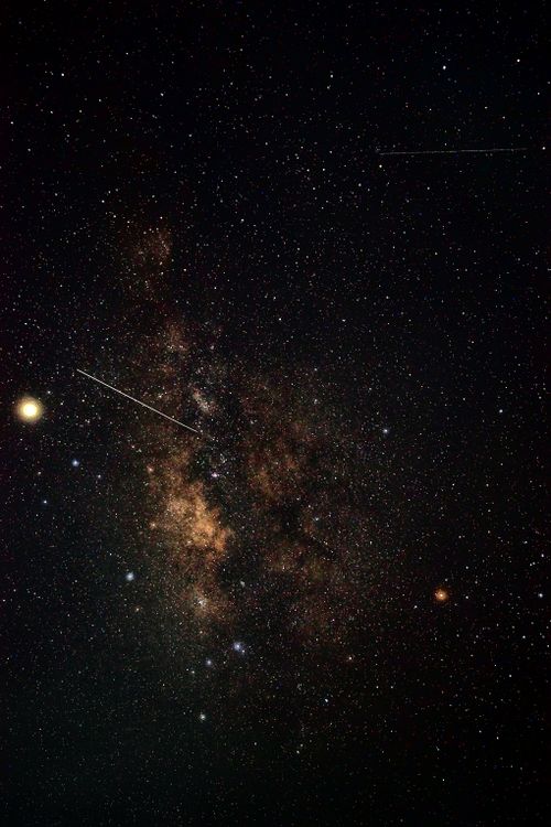 Free Stunning view of the Milky Way galaxy with countless stars twinkling in the night sky. Stock Photo