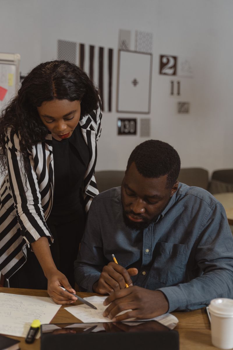 Entrepreneur receiving mentorship and guidance