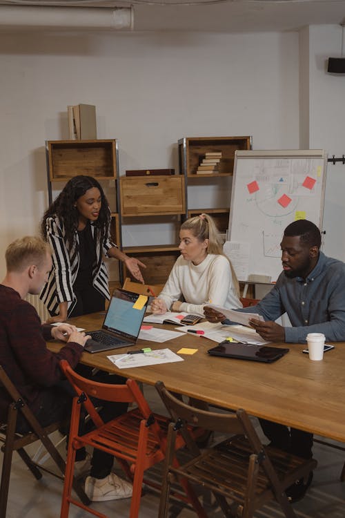 Colleagues having Meeting