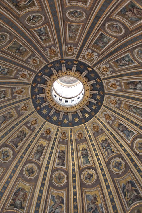 內部, 圆, 圣彼得大教堂 的 免费素材图片