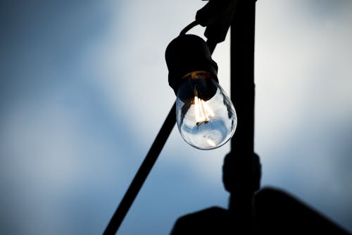 A Light Bulb in Close-Up Photography