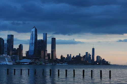Free New York City Skyline Across Body of Water Stock Photo