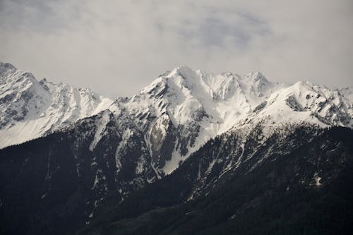 View of Mountains in Winter