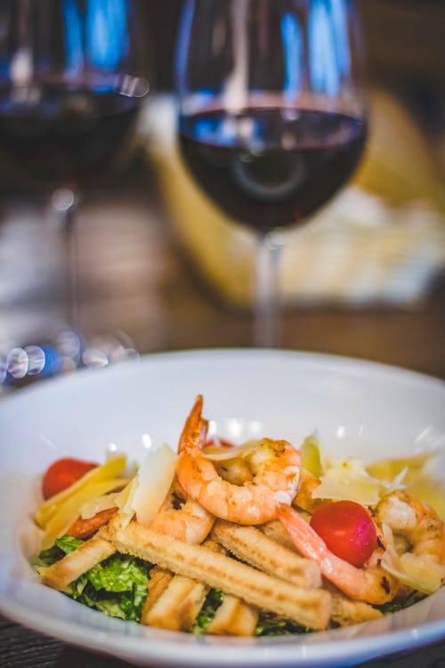 Pasta Served in White Bowl