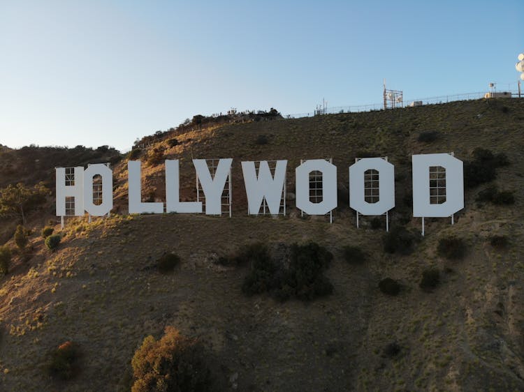 Hollywood Sign On Hill