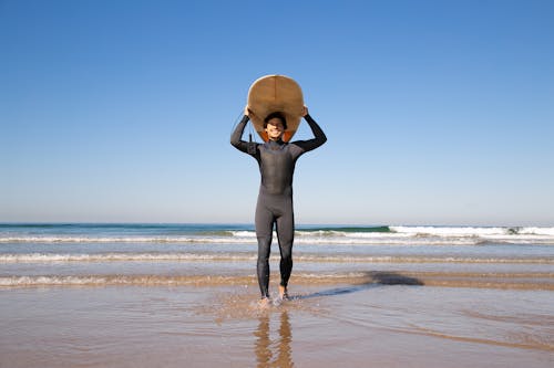 A Surfer at the Beach 