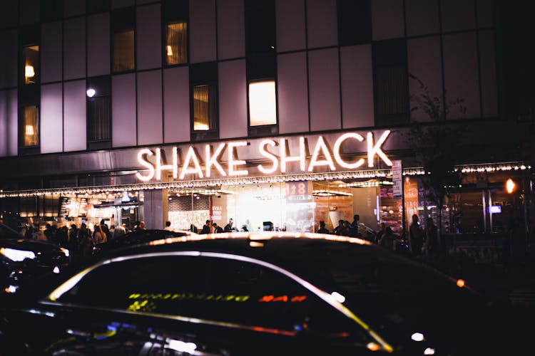 Shake Shack Signage On Street 