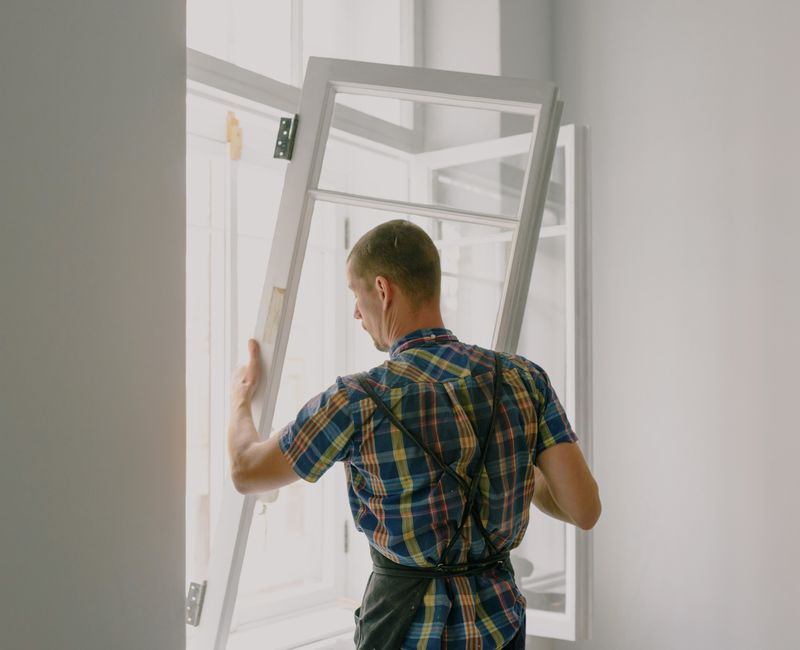 New energy-efficient windows installed in a modern home