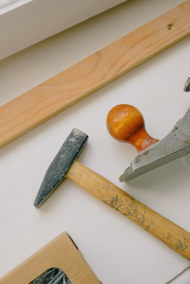 Assorted Joinery Tools On Windowsill In House