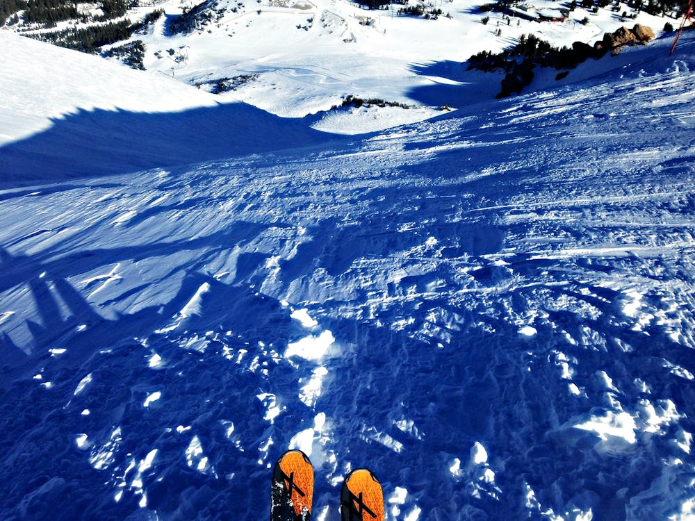 무료 눈 스키를 타는 사람 스톡 사진