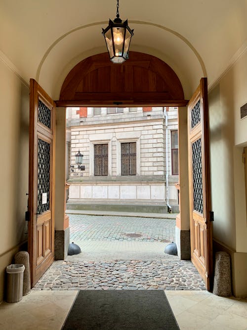 Photo of an Open Wooden Door 