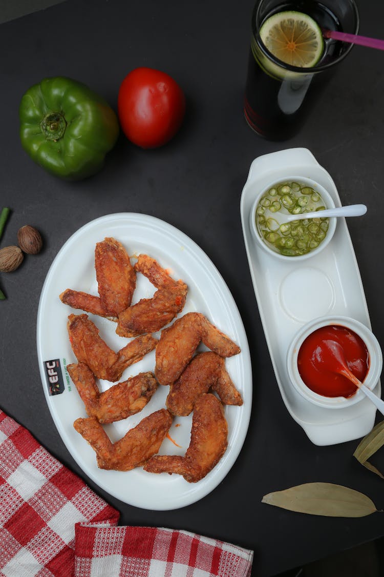 Hot Wings On A Plate