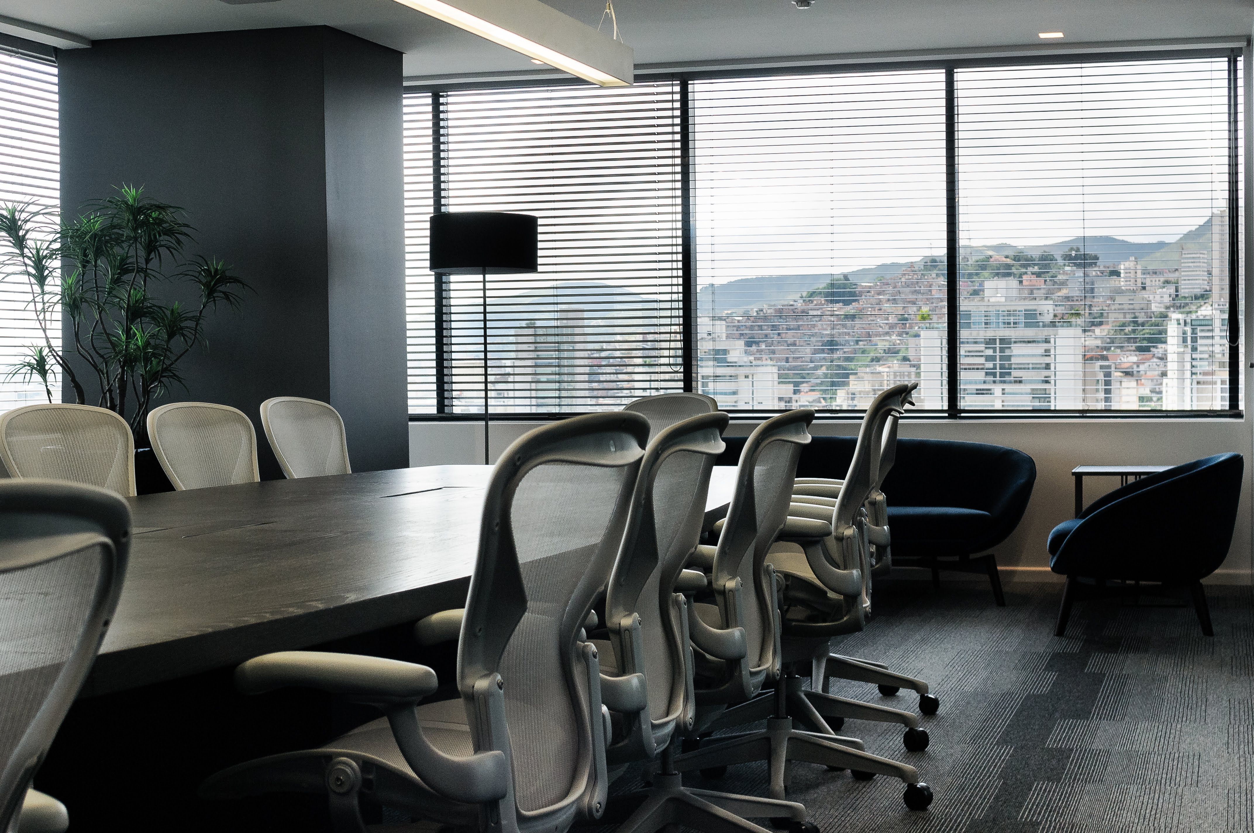 Interior of stylish conference room with modern furniture · Free Stock