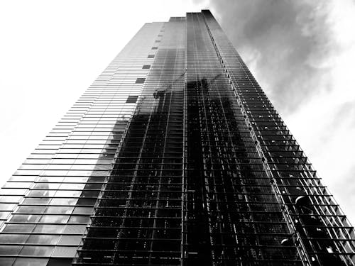 Grayscale Photography of High-rise Building