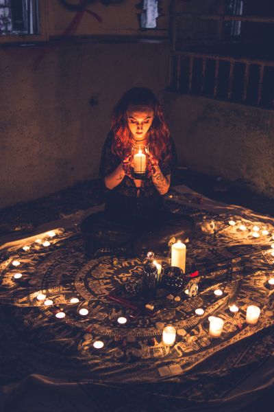 Candles during ritual